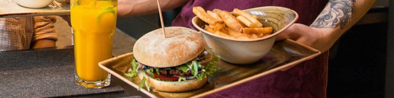Burger satt