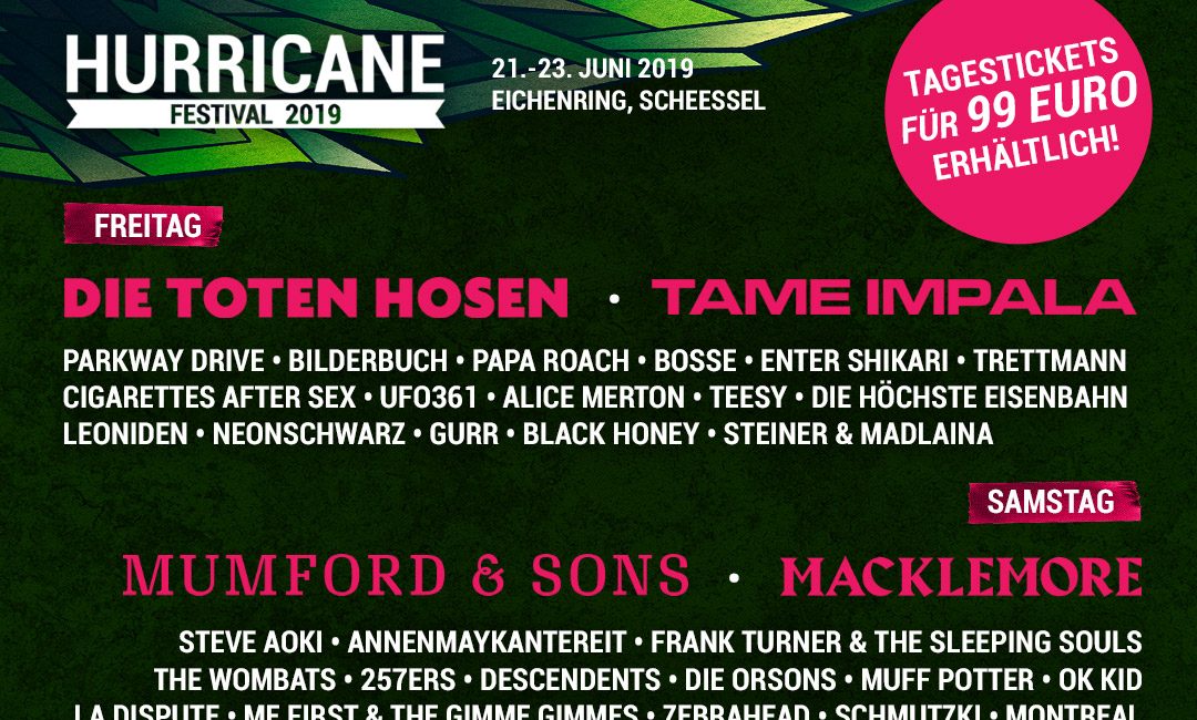 Hurricane Festival beginnt Verkauf von Tagestickets HBPeople.de