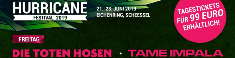 Hurricane Festival beginnt Verkauf von Tagestickets
